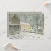 Carte Halstead Road dans la neige (par Eric Ravilious) (Devant/Arrière en situation)