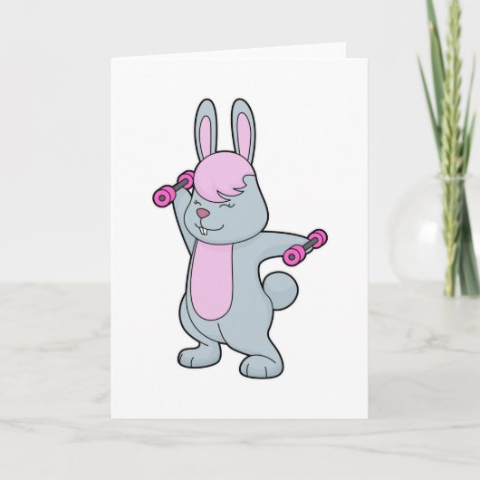 Carte Haltère Bunny Fitness (Devant)