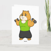 Carte Haltère de fitness pour hamster (Dos)