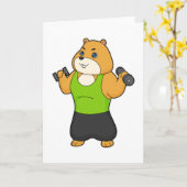 Carte Haltère de fitness pour hamster (Fleur jaune)