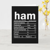 Carte Ham Nutrition Facts Funny Thanksgiving Christmas F (Fleur jaune)