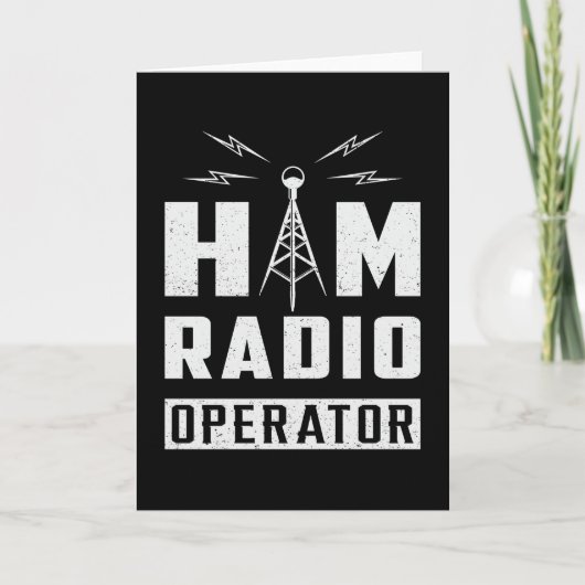 Carte HAM Radio Fréquence Opérateur Antenne Amateur Cade (Devant)