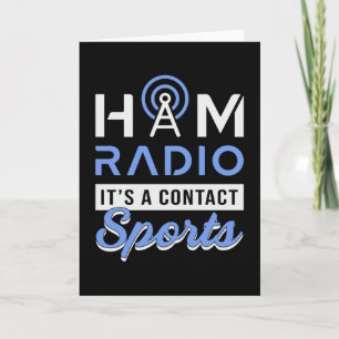 Carte HAM Radio Opérateur Antenne Amateur Code Idée cade