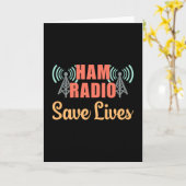 Carte HAM Radio Opérateur Fréquence Antenne Amateur Cade (Fleur jaune)