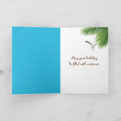 Carte Hamac d'anniversaire sur la plage (Intérieur)