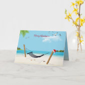 Carte Hamac de Noël tropical (Fleur jaune)