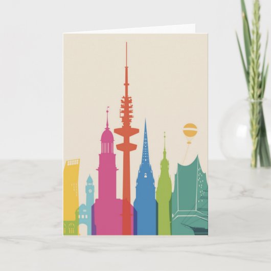 Carte Hambourg Allemagne Skyline (Devant)