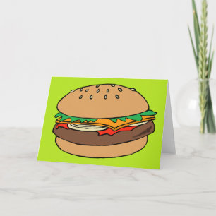 Carte Hamburger blank greeting card