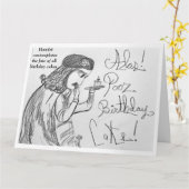 Carte Hamlet contemple le sort des gâteaux d'anniversair (Fleur jaune)