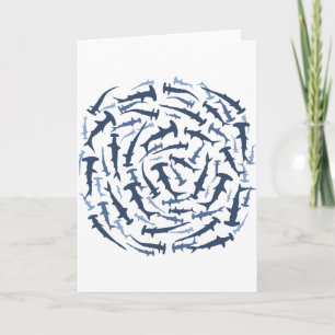 Carte hammerhai requin marteau plongée sous-marine