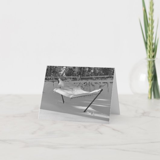 Carte Hammock in the Snow Notecards (Devant)