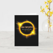 Carte Hampshire Total Solar Eclipse America 04.08 avril. (Fleur jaune)