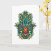 Carte Hamsa (Fleur jaune)