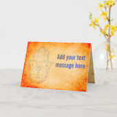 Carte Hamsa (Fleur jaune)