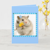 Carte hamster (Fleur jaune)