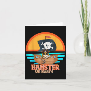 Carte Hamster à bord Pirate Drôle J'adore Hamster 