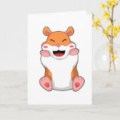 Carte Hamster à joues rouges (Fleur jaune)