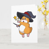 Carte Hamster as Wizard with Magic mur (Fleur jaune)