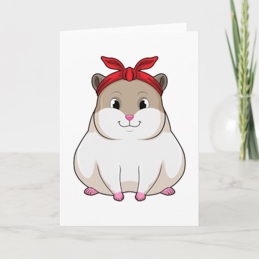 Carte Hamster avec bandana (Devant)