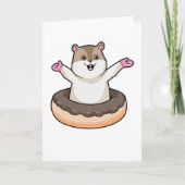 Carte Hamster avec beignet au chocolat (Devant)