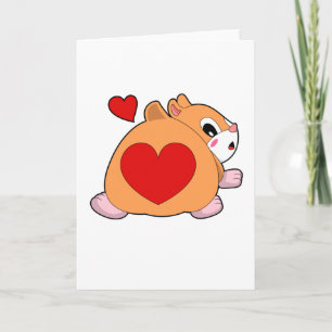 Carte Hamster avec cœur