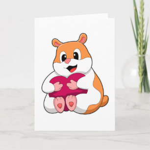 Carte Hamster avec cœur