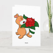 Carte Hamster avec fleur rose (Dos)