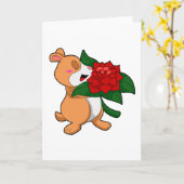 Carte Hamster avec fleur rose (Fleur jaune)