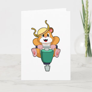 Carte Hamster avec marteau-piqueur
