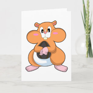 Carte Hamster avec noix