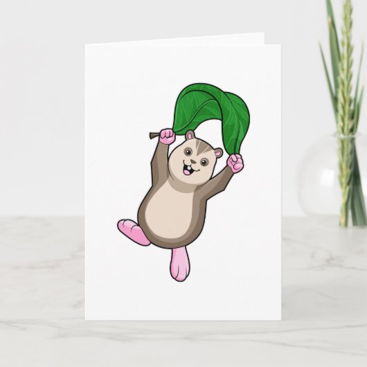 Carte Hamster avec parachute (Devant)