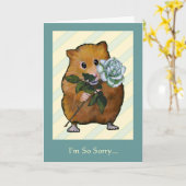 Carte HAMSTER Avec Rose Blanche, Je suis tellement désol (Fleur jaune)