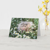 Carte Hamster en fleurs (Fleur jaune)