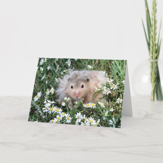 Carte Hamster en fleurs (Devant)