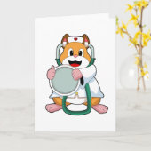Carte Hamster en tant que médecin avec stéthoscope.PNG (Fleur jaune)