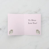 Carte Hamster gris et blanc mignon tenant une fleur (Intérieur)