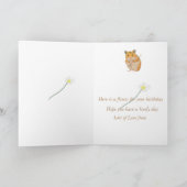 Carte Hamster mignon avec la fleur (Intérieur)
