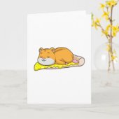 Carte Hamster & Pizza au fromage (Fleur jaune)