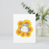Carte Hamster tournesol (Debout devant)