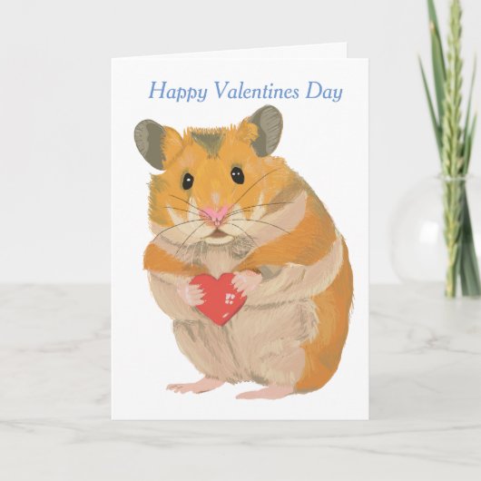Carte Hamster - Valentines modifiables (Devant)