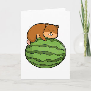 Carte Hamster with Watermelon