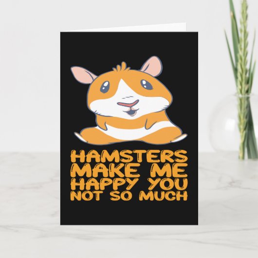Carte Hamsters - Hamsters me rendent heureux (Devant)