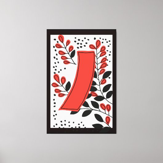 Carte hanafuda vintage toile enveloppée Art XL (Recto)
