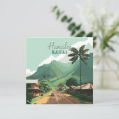 Carte Hanalei Kauai Hawaii Bay Mounts Green (Debout devant)