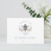 Carte Hand Draey Bee Beekeeper Apiary Floral Disque (Debout devant)