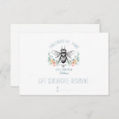 Carte Hand Draey Bee Beekeeper Apiary Floral Disque (Devant / Derrière)