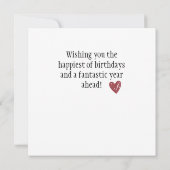 Carte Hand Drawn Happy Birthday  (Dos)