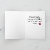 Carte Hand Drawn Happy Birthday Folded (Intérieur)