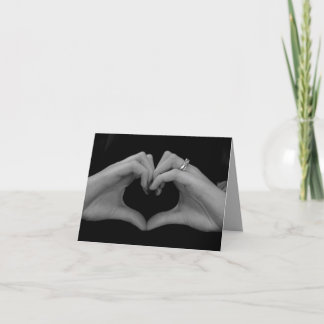 Carte Hand Heart Wedding Card