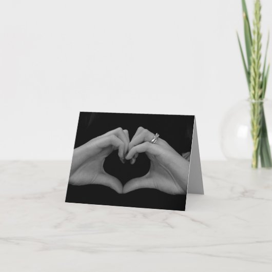 Carte Hand Heart Wedding Card (Devant)